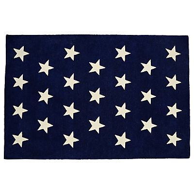 Great Little Trading Co Star Rug, Large Navy